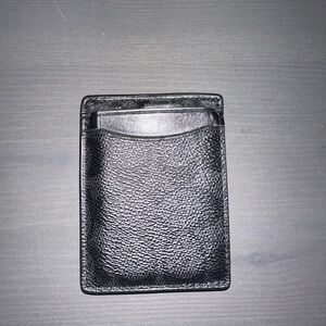 Black Leather Card Holder